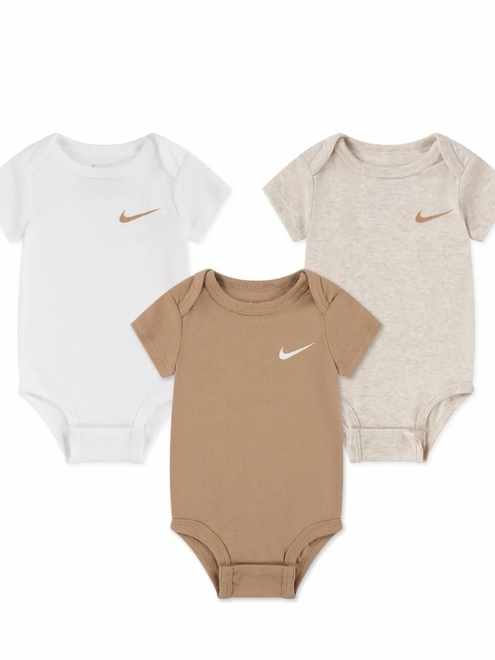 Nike Baby Newborn 3 Pack Bodysuits NWT Neutral Essentials Short Sleeve Onesies